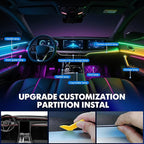 2026 Upgraded Dreamcolor Acrylic Interior Car LED Strip Light with Self-Developed App Dreamcolor RGB 14 in 1 | Dual Zone Control | Super Brighter Strips | Music Sync Ambient Lighting Car Interior