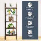 BARNWOODUSA Throw Blanket Ladder – Fully Assembled Reclaimed Wood – Rustic Decorative Ladder for Towels, Quilts, & More – Per