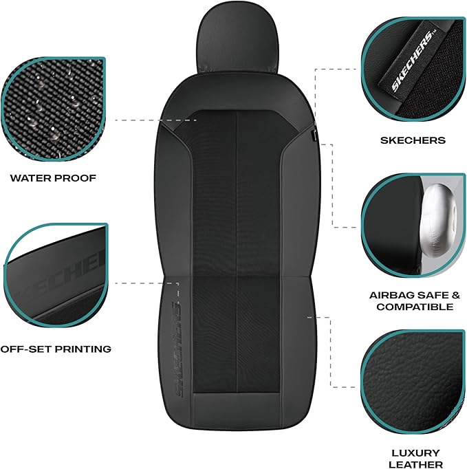Skechers Car Seat Covers,GOGA Mat Oxford Cloth Seat Covers,Waterproof Car Seat Covers Full Sets,Automotive Universal Fit Seat