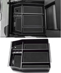 Center Console Organizer Tray for Ford F150 2021 2022 2023 2024 Accessories Interior Secondary Storage Armrest Box Insert Hidden Cubby Drawer (Full Console w/Bucket Seats ONLY) (Gray Trim)