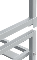 Simple Houseware 3-Tier Stackable Metal Panel Shoes Rack, Silver