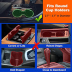 Aucurwen Cup Holder Tray for Car, 360° Rotating Car Tray, Car Food Table Tray for Eating with Solid Base & Phone Slot, Car Cup Holder Expander for Road Trip Essentials for Adults, ATCT-8