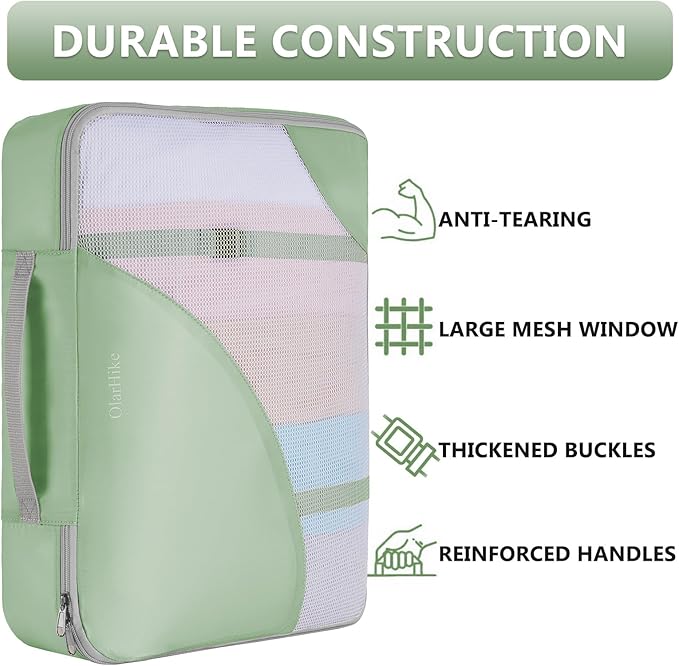8 Set Packing Cubes for Travel, Gifts for Women Mom,Anti-Tearing Suitcase Organizer for Luggage with Shoe & Hanging Toiletry 