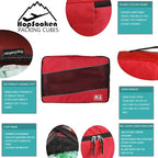 5 Set Packing Cubes for Travel Large Suitcase Luggage Organizer Bags Travel Accessories Vacation 4 Cubes 1 Laundry Pouch Bag