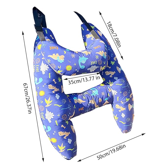 Upgraded Car Headrest Pillow Seatbelt Adjuster Pillow for Kids H Shaped Travel Pillow Cushion for Child Sleeping Neck Shoulde