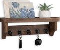 Key and Mail Holder Wall Mount, Key Holder with Shelf and Mail Organizer Wall Mount. Mail Holder with 5 Hooks for Coat, Dog L
