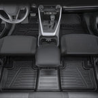 Floor Mats for Toyota RAV4 2019-2025, All Weather Floor Mats Trunk Cargo Liner with Backrest Protectors and Door Sill Guards Accessories, Full Coverage Set