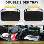 Steering Wheel Tray,Black Car Table Tray for Eating,Steering Wheel Desk for Laptop Food and Car Accessories,Fits Most Vehicles Steering Wheels
