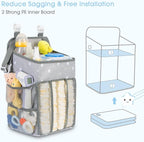 Maliton Changing Table Diaper Organizer - Baby Hanging Diaper Stacker Nursery Caddy Organizer for Cribs Playard Baby Essentia