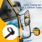 5.9-inch Round Convex Mirror with Tube Mounting Bracket- Convex Blind Spot Mirror for Truck/Bus/Van/Tractor/Tow/Forklift- 1PCS (2)