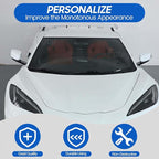 Door Rear View Mirror Cover Cap Compatible with Chevrolet Corvette C8 2020-2026, ABS Side View Mirror Cover, Auto Door Rearview Mirror Protective Trim Cap 2Pcs (White)