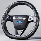 Steering Wheel Cover for Tesla Model 3 2024-Present Highland/Tesla Model Y Juniper 2025-Present, Carbon Fiber Steering Wheel Cover for Tesla Model 3 Highland/Y Juniper Accessories, Matte Black