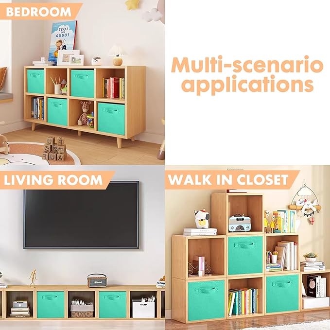 ShellKingdom Storage Bins, Foldable Fabric Storage Cubes and Cloth Storage Organizer Drawer for Closet and Toys Storage, 2 Pa