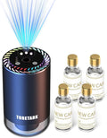 Smart Car Air Freshener with Star Light & Diffusers Oil Refills, Auto On/Off Aroma Diffuser, 3 Adjustable Mist Modes Recharge