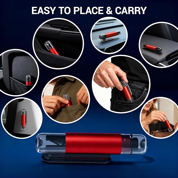 4 Pack Window Breaker Seatbelt Cutter, 2-in-1 Car Window Breaker Tool, Safe Hammer Glass Breaker and Seat Belt Cutter Underwa