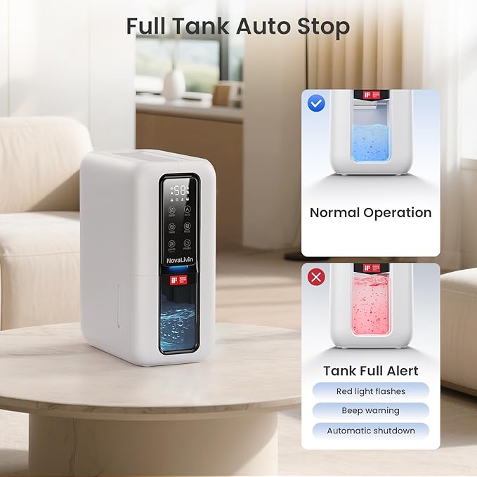 Dehumidifier for Home, Dehumidifiers for Bathroom, Bedroom, Living room, Closet with 68 OZ Water Tank, Moisture Absorbers,