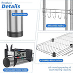 Simple Trending Heavy Duty Clothing Rack Loads 450 LBS, Garment Racks with Adjustable Shelves for Hanging Clothes, Metal Ward