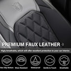 Coverado Car Seat Covers Front Seats, Waterproof Seat Covers, Faux Leather Car Seat Covers 2 Pack, Universal Car Seat Protect