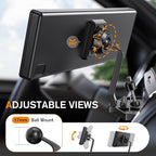 Extended Arm CD Slot CarPlay Screen Mount – Higher Viewing Position for Better Visibility, Extra Clearance for Various Dashboard Layouts, Compatible with 7"–10.26" CarPlay Displays