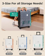 BAGSMART Vacuum Bags for Travel with Rechargeable Air Pump, Portable Space Saver Bags for Travel & Home, Vacuum Compression S