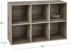 Best Choice Products 6-Cube Storage Organizer, 11in Shelf Opening, Bookcase, Display Shelf, Customizable w/ 3 Removable Back 