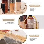 Bathroom Counter Organizer Countertop, 3 Tier Makeup Perfume Shelf Storage, Skincare Cosmetic Tray for Dresser Vanity - Gold