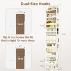 Mefirt Over The Door Organizer, 8 Shelf Door Hanging Organizers with 8 Large Capacity Pockets, Back of Door Organizer Storage