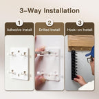 Hat Organizer for Wall, 2 Pack Adhesive Hat Rack for Baseball Caps, No Drilling or Wall Mount Cap Holder with Hooks, Over the