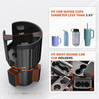 Newlest 2 in 1 Phone Mount for Car Cup Holder with Adjustable Base, Holders for Car Cupholder, No Shaking 360° Flexible Neck 