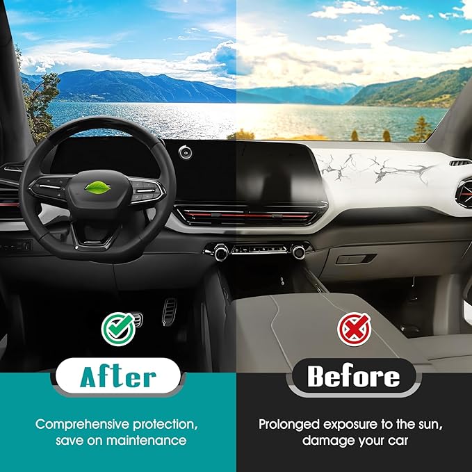 FIILINES Dash Cover Fit for 2024-2025 2026 Chevrolet Chevy Silverado EV Accessories Dashboard Mat for Silverado Accessories D