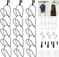 LINFIDITE 15 Pack Hat Rack Hanger Holder Organizer Closet Hanging Baseball Cap Display Storage Rack for Scarves Handbags Towe