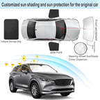 3PCS Car Window Shades Front Windshield Sun Shade Foldable Window Shade Custom Fit for 2017-2024 Mazda CX-5 Accessories Car Shades for Front Windows Anti-UV Rays Block Heat