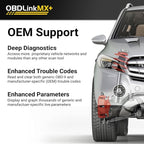 OBDLink MX+ OBD2 Bluetooth Scanner for iPhone, Android, and Windows