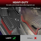 LASFIT Floor Mats for Mercedes Benz G Class 2026 2025 2024 2023 2022-2019 G550 / G580 / G63 AMG, All Weather TPE Custom Fit Car Mats for Benz G Class Floor Liners 2019-2026, 1st & 2nd Row Set, Black