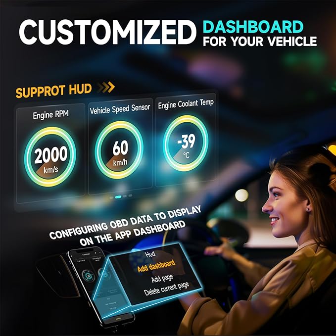 DND Bluetooth OBD2 Scanner - All System Diagnostic Tool for iOS & Android, Code Reader for Cars, Free Updated Vehicle Scan Tool,