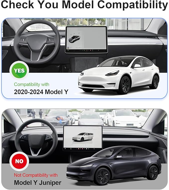 Rear Side Window Sunshade for Tesla Model Y 2020-2024 | Static Cling, Easy Install & Remove, Semi-Transparent Privacy Shade | Not for 2025 2026 Model Y Juniper