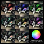 4 in 1 137.8 inch Car Door Frame Ambient Light LED Symphony RGB Atmosphere Decoration Lamp App Control USB Plug Acrylic Strip