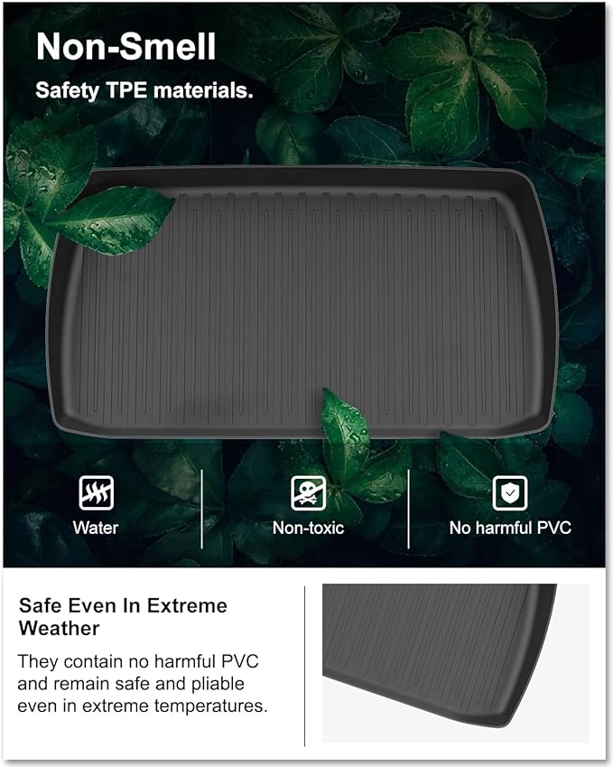KIWI MASTER Cargo Mat for 2018-2026 Honda Odyssey, Custom Fit All Weather Rear Cargo Liner, Heavy Duty TPE Tray Trunk Mat, Black
