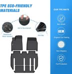 Nilight TPE Floor Mats for Tesla Model X 7 Seater 2022 2023 2024 2025 2026 All Weather Custom Fit Heavy Duty Floor Liners