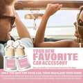 C Classy Car Air Freshener Hanging 2 Pack, Pink Sparkle Champagne Essential Oil Diffuser for Cars, Cute Glass Bottle Car Acce