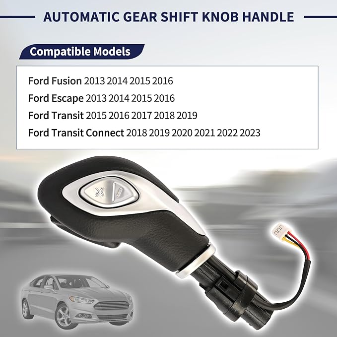 Automatic Gear Shift Knob Handle with Button DG9Z-7213-EA for Ford Fusion 2013-2016 / Escape 2013-2016 / Transit 2015-2019 / 
