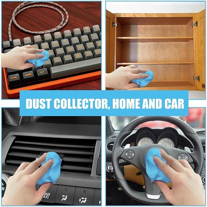20g Car Cleaning Gel Slime - Magic Mud for Automobile Air Vent, Computer Keyboard, and Interior Cleaning Tool
