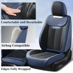 Coverado Front Seat Covers, Breathable Nappa Leather Car Seat Cover, Universal Seat Covers for Cars, Waterproof Car Seat Prot