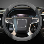 GIANT PANDA Steering Wheel Cover for GMC Sierra Acadia Terrain Yukon(Gray+Black-Standard Size)