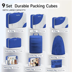 11 Set / 9 Set Packing Cubes for Travel,Gifts for Women Mom Kids,TSA Approved Bags for Makeup, Cosmetic, Toiletry, Organizers