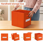 artsdi 11x11 storage cube bins (Set of 10) Foldable Fabric storage cubes with 10 Labels Window Cards & a Pen,11 inch cube sto