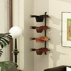Alyoen Cowboy Hat Rack for Wall, Cowboy Hat Holder Wall Mount Holds Up to 4 Hats, Metal Hat Organizer Storage Hanger, Western