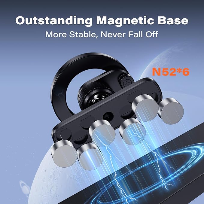 A2C Foldable Arm Gym Magnetic Phone Holder for MagSafe, Dual Magnet Fitness Phone Mount Accessory, 360° Adjustable & Hands-Free, Portable Workout Essentials for iPhone 17/16/15/14/13/12 Series