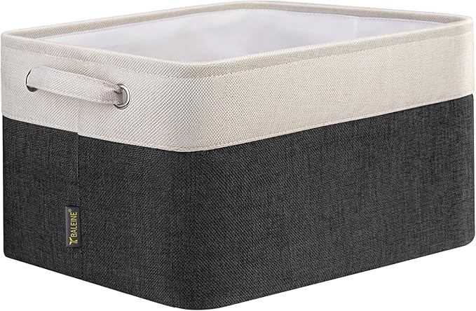 BALEINE 1 Pack Fabric Closet Storage Bins for Shelves, Linen Closet Organizers and Storage, Decorative Baskets for Organizing