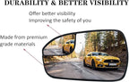 Driver Left Side Mirror Replacement for 2013 2014 2015 2016 2017 2018 2019 2020 Ford Fusion Side Mirror Glass - Side View Heated Convex Mirror with Blind Spot Rear Holder